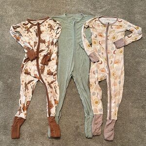 Set of Three Little Sleepies Pajamas